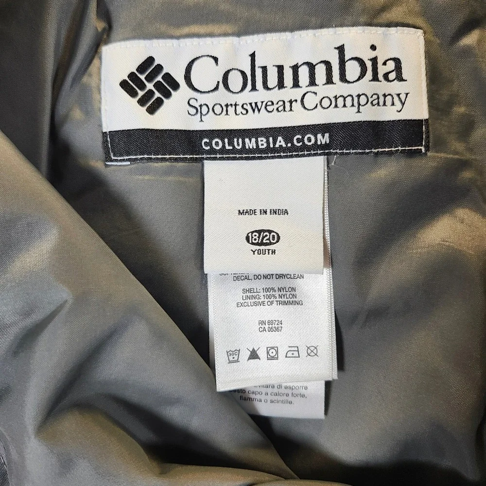 Columbia Snow Pants Youth 18/20 Gray Excellent Omni-Shield Cargo Ski SB8007‎